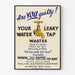 Vintage-Poster zur Bewusstseinsbildung über Wassermanagement und Wasserhähnelecks