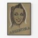 Poster vintage ritratto donna argentina