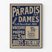 Vintage-Poster Im Paradies der Damen - Retro-Wanddekoration aus Paris
