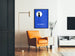 Dekoratives blauer Poster „Au Secours“ mit erhobener Hand