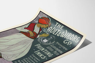 Poster pubblicitario vintage The Ault & Wiborg Co. per inchiostri da stampa
