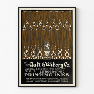 Poster pubblicitario vintage Ault & Wiborg Co. per inchiostri da stampa
