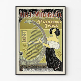 Poster vintage Ault & Wiborg Co. inchiostri di stampa