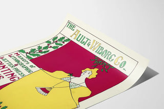 Poster pubblicitario vintage Ault & Wiborg Co. per inchiostri di stampa