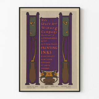 Poster pubblicitario vintage Ault & Wiborg Company - Inchiostro per stampa litografica