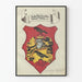 Poster stemma Roubenstein con corvi e scudo rosso e oro