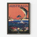 Vintage-Poster Australien Große Korallenriff Wanddekoration