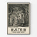 Poster vintage libreria Abbazia di Admont in Stiria, Austria