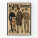 Vintage men's fashion poster at Buttes Chaumont