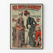 Vintage fashion poster at Buttes Chaumont - 19th-century clothing