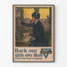 Vintage poster 'Back our girls over there' campaign Y.W.C.A. War
