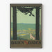 Poster vintage Baden Baden paesaggio incorniciato