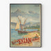 Vintage-Poster Evian-les-Bains-Bucht – Wanddekoration Reise und Natur