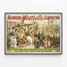 Poster vintage Barnum & Bailey’s Nuovo Spettacolo Superbo Cleopatra — quadro incorniciato alla parete