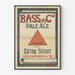 Vintage-Poster Bass & Co Pale Ale Extra Stout Wanddekoration
