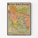 Poster Historische Karte des Balkankriegs - Vintage-Wanddekoration
