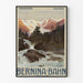 Decorative Poster Bernina Railway Engadine Switzerland - Mountain Landscape Poster