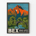 Vintage wall decoration poster Bex Brine Baths Switzerland