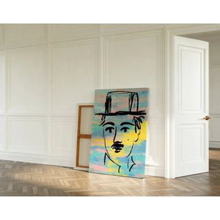 Street Art Painting – Charlie Chaplin Pastel