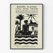 Dekoratives Poster des Black Theatre Harlem im Vintage-Stil – Künstlerischer Schwarz-Weiß-Poster