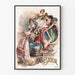 Vintage-Poster Buck Beer mit Königinziege und jungen Frauen
