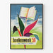 Boekenweek 1956 Poster Illustration of Flower and Book