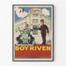 Vintage Boyriven Poster 1931 Car and Building Art Deco