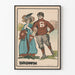 Vintage Brown team poster in sporty and elegant attire