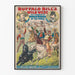 Poster Buffalo Bill's Wild West mit mexikanischen Vaqueros und erfahrenem Reiter