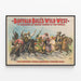 Poster vintage Buffalo Bill’s Wild West – Decorazione murale western equestre — quadro incorniciato alla parete