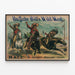 Vintage Poster Buffalo Bill's Wild West Show Cowboy Mexican Native — framed artwork on a wall
