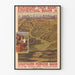 Vintage-Poster Schweizer Eisenbahnfahrplan Emmental und Münster