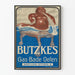 Vintage-Poster Butzkes Gas-Bade-Ofen zur Wanddekoration