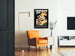 Poster vintage donna con palloncini festa popolare