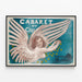 Decorative Poster of the Cabaret of the Sky with White Wings — framed artwork on a wall