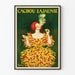 Vintage-Poster Cachou Lajaunie Frau rauchend Art déco