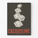 Vintage advertising poster for Cacodyline Jammes with graphic cubes