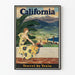 Vintage California Poster - Summer Travel by Train