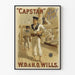 Vintage-Poster Capstan Navy Cut W.D. & H.O. Wills – Marine-Wanddekoration