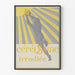 Vintage-Dekorposter mit bestrahlter Cereosin-Optik