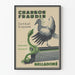 Poster pubblicitario vintage Charbon Fraudin Belladoné