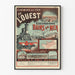 Vintage Poster of the West Railway Excursions & Seaside Baths