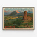 Vintage Poster of the Paris-Lyon-Méditerranée Railway - Auvergne — framed artwork on a wall