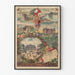 Vintage Poster of the P.L.M. Railways Paris and Regions