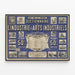 Vintage poster of the Dictionary of Industry and Industrial Arts by E.O. Lami & A. Tharel — framed artwork on a wall
