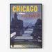 Vintage-Poster Chicago Fly TWA - Wanddekoration Reise Poster