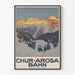 Vintage-Poster für Wanddekoration Chur-Arosa Bahn Alpenlandschaft
