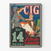 Vintage Cig Der 14 Heller advertising poster - Shoe cream