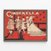 Vintage-Poster Cendrillon dekorativ in Rot und Schwarz — gerahmtes Bild an der Wand