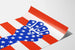 Poster Raised Fist with American Colors
